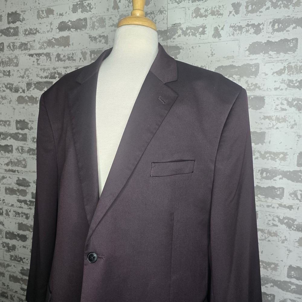 Oak Hill Blazer Mens Size 54 Regular Burgundy Two Button Center Vent Sport Coat